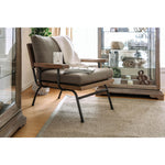Benzara Fabric Upholstered Accent Chair, In Brown And Black