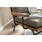 Benzara Fabric Upholstered Accent Chair, In Brown And Black