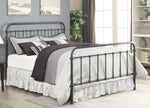 Benzara Metallic Full Size Bed, Dark Bronze