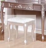 Benzara Decorative Wooden Vanity Desk with Cabriole Legs, Purple