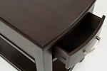 Benzara Transitional Style Wooden Chair Side Table With Drawer & Shelf, Brown