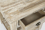 Benzara Wooden End Table With Open Shelf, Washed Gray