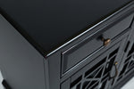 Benzara Craftsman Series 60 Inch Wooden Media Unit with 3 Drawers, Antique Black