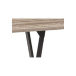 Benzara Rectangular Wood and Metal Desk with Two Display Shelves, Black and Brown