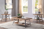 Benzara Wooden Coffee Table with X Crossed Metal Sides and Open Shelf, Brown and Black