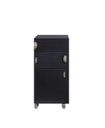 Benzara Rectangular Convertible Coffee Table with Spacious Storage and Castors, Black