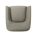 Benzara Fabric Upholstered Wooden Accent Chair with Flared Arms, Gray and Brown
