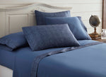 Dunkirk 6 Piece California King Chambray Denim Sheet Set with The Urban Port, Blue