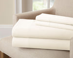 The Urban Port Sassuolo 4 Piece Bamboo Rich King Size Sheet Set with 220 Thread Count, White