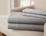 The Urban Port Sassuolo 4 Piece Bamboo Rich King Size Sheet Set with 220 Thread Count, Gray