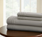 Asti 4 Piece 1000 Thread Count Pintuck Hem King Size Sheet Set The Urban Port, Gray