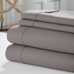 Como 4 Piece 1800 Thread Count California King Size Sheet Set The Urban Port, Gray