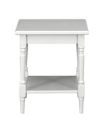 Benzara Transitional Wooden End Table with Open Bottom Shelf, Gray
