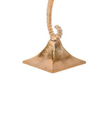 Benzara Aluminum Small Candle Holder with Sea Horse Structure, Gold