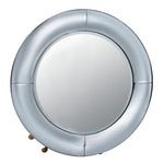 Benzara Vintage Style Metal Frame Round Wall Mirror, Silver