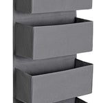 Benzara Wooden Frame Wall Hanging Storage Organizer with 4 Compartments, Gray
