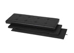 Benzara Button Tufted Rectangular Foldable Storage Ottoman Bench, Black