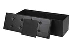 Benzara Button Tufted Rectangular Foldable Storage Ottoman Bench, Black