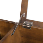Benzara Wooden Dresser with 6 Organizers and 1 Lift Top Mirror, Brown
