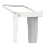 Benzara Industrial Style 3 Tier Metal Serving Cart with Casters, White