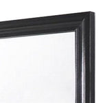 Benzara Molded Wooden Frame Dresser Top Mirror, Black and Silver