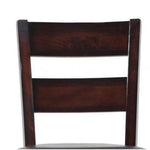 Benzara Wooden Leatherette Seat Counter Chair with Cut Out Back, Set of 2, Brown