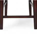 Benzara Wooden Leatherette Seat Counter Chair with Cut Out Back, Set of 2, Brown