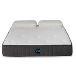 Benzara BM215649 Queen Size Gel Infused Memory Foam Mattress, White and Gray