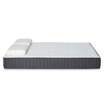 Benzara BM215649 Queen Size Gel Infused Memory Foam Mattress, White and Gray