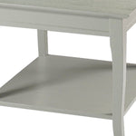 Benzara BM215664 Wooden End Table with Open Bottom Shelf and Sabre Legs, Gray