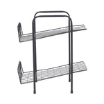 Benzara BM216409 2 Tier Metal Frame Magazine Rack with Tubular Legs, Black