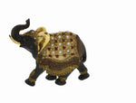 Benzara BM216433 Polystone Frame Elephant Sculpture with Raised Trunk, Set of 3, Multicolor