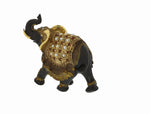 Benzara BM216433 Polystone Frame Elephant Sculpture with Raised Trunk, Set of 3, Multicolor