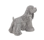Benzara BM216448 13 Inches Polystone Frame Dog Sculpture in Standing Position, Gray