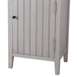 Benzara BM216934 1 Door Storage Accent Stand with Vertical Design and Round Knob, Gray