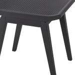 Benzara BM217076 Saddle Design Wooden Stool with Angled Tapered Legs, Dark Gray