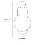 Benzara BM217163 Round Dual Wall Mirror Conjoined with Metal, Large, Gold and Silver