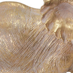Benzara BM217172 Polyresin Elephant Accent Decor with Textured Detail, Gold