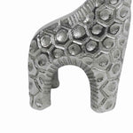 Benzara BM217227 Contemporary Style Aluminum Decorative Giraffe Sculpture, Silver
