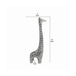 Benzara BM217227 Contemporary Style Aluminum Decorative Giraffe Sculpture, Silver