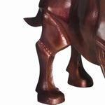 Benzara BM217231 Aluminum Frame Bull Sculpture with Splotched details, Bronze and Brass