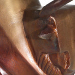 Benzara BM217231 Aluminum Frame Bull Sculpture with Splotched details, Bronze and Brass