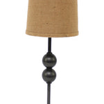 Benzara BM217233 Metal Spindle Design Table Lamp with Cone Shade and Round Base, Black