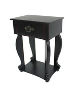 Benzara BM217291 Table Top Organizer with 1 Drawer and 1 Bottom Shelf, Black