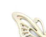 Benzara BM218334 Wooden Butterfly Wall Plaque with Cutout Detail, White