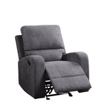 Benzara BM218596 Metal and Fabric Recline Club Chair, Brown