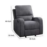 Benzara BM218596 Metal and Fabric Recline Club Chair, Brown