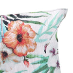 Benzara BM218778 20 X 36 Floral Print Pillow Sham with Cotton and Polyester Fill, Multicolor
