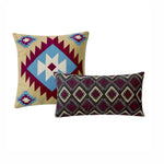 Benzara BM218792 Tribal Print Twin Quilt Set with Decorative Pillows, Multicolor