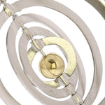 Benzara BM218969 Metallic Astro Orb With Ever Changing Rings Of Cosmos, Silver